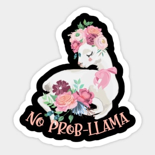 No Prob-Llama - Cute Alpaca Sticker